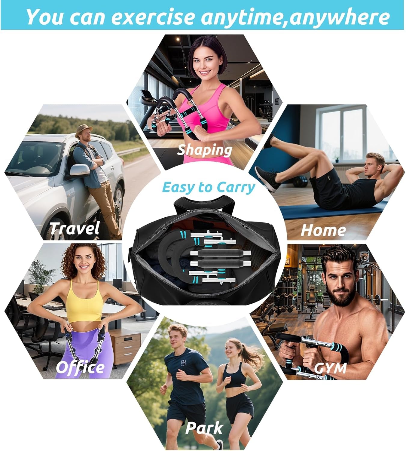 Twister Arm Trainer Arm Shoulder Chest Workout Equipment 45-90Lb Adjustable Strength Trainer Chest Trainer for Men Portable Detachable Home Fitness Equipment