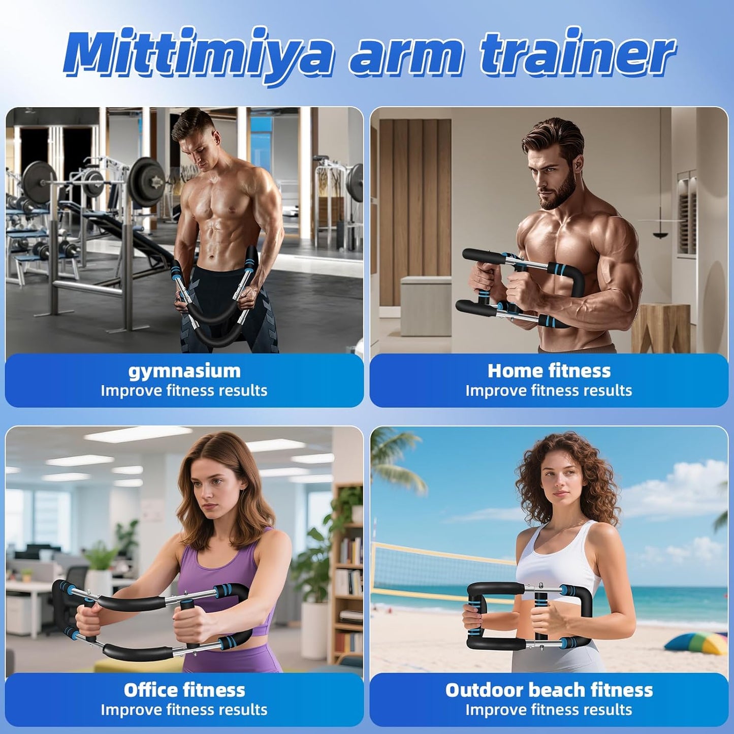 Twister Arm Trainer, Women'S Arms, Men'S Chest, Shoulder and Forearm Muscle Training Fitness Equipment, Portable Spring Resistance Home Fitness Equipment