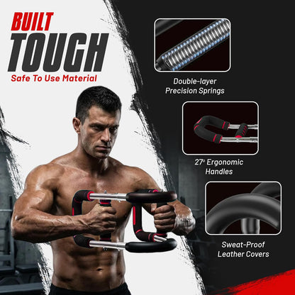 Twister Arm Trainer for Men & Women - Adjustable Power Twister, Upper Body Strength Training Equipment for Home Gym, Chest Expander, Biceps Workout Machine