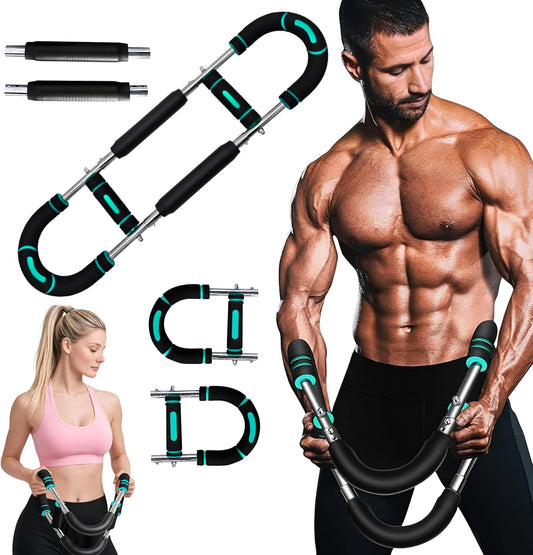 Adjustable Twister Arm Trainer 40-100Lb & Chest Workout Equipment for Men, Arm & Chest Exerciser, Portable Power Twister Bar for Upper Body, Triceps & Shoulder Strength Training