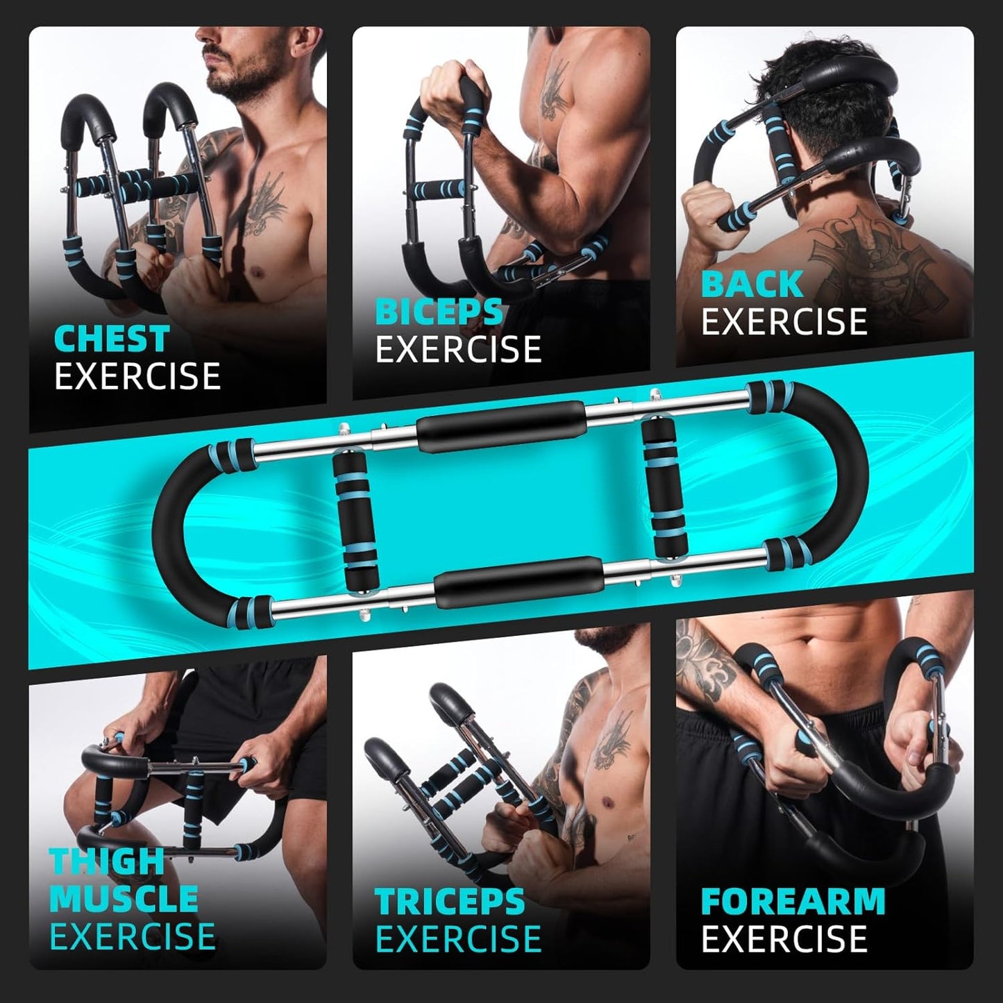 Professional Twister Arm Trainer, Adjustable 60-100Lb Chest Workout Equipment for Men, Portable Detachable Design for Home Gym, Arm Chest and Shoulder Muscle Strength Exerciser Training