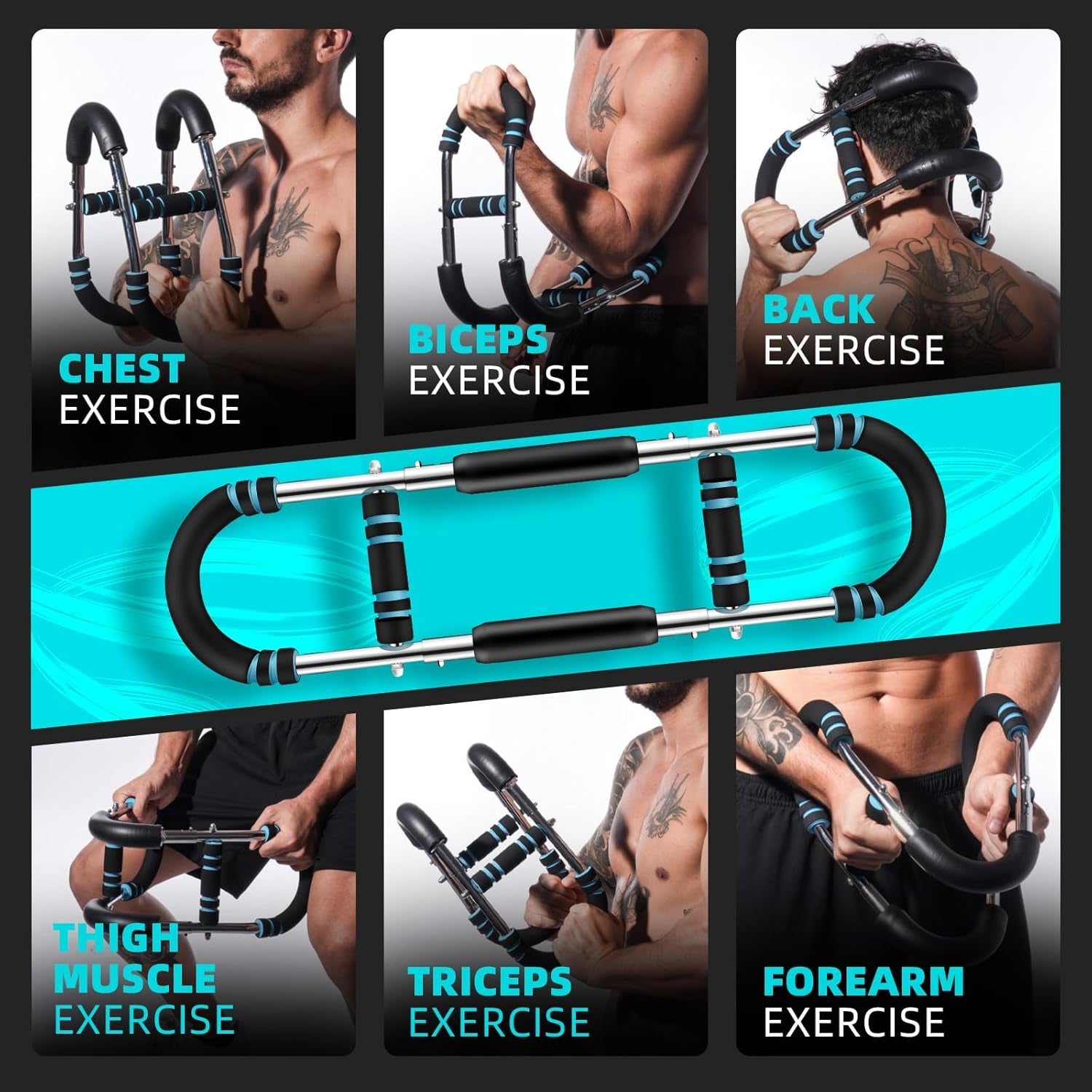 Professional Twister Arm Trainer, Adjustable 60-100Lb Chest Workout Equipment for Men, Portable Detachable Design for Home Gym, Arm Chest and Shoulder Muscle Strength Exerciser Training