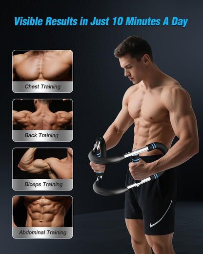 Twister Arm Trainer – 40–90Lb Adjustable Resistance Chest Workout Equipment – Portable Chest Clip Trainer and Arm Exerciser for Visible Gains and Sculpted Muscle