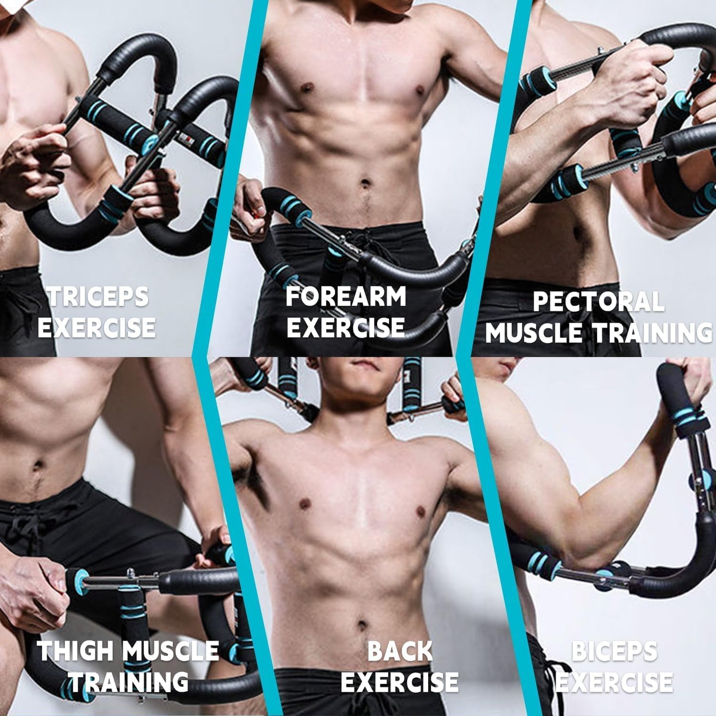 Twister Arm Trainer & Chest Trainer for Men & Women, Chest Exerciser for Men & Women - Upper Body Strength & Home Workout Equipment (U60-100Lbs Kit)