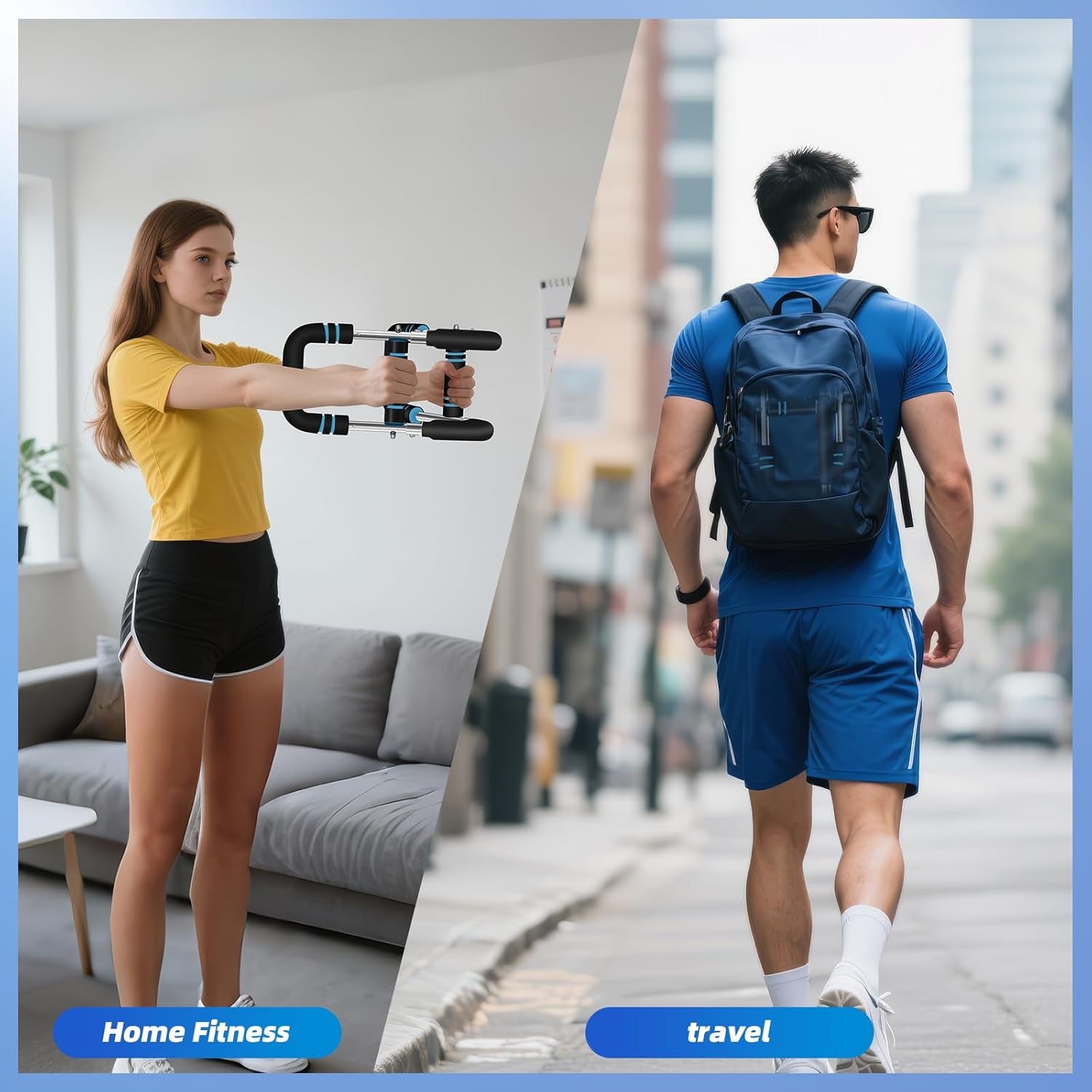 Twister Arm Trainer, Women'S Arms, Men'S Chest, Shoulder and Forearm Muscle Training Fitness Equipment, Portable Spring Resistance Home Fitness Equipment