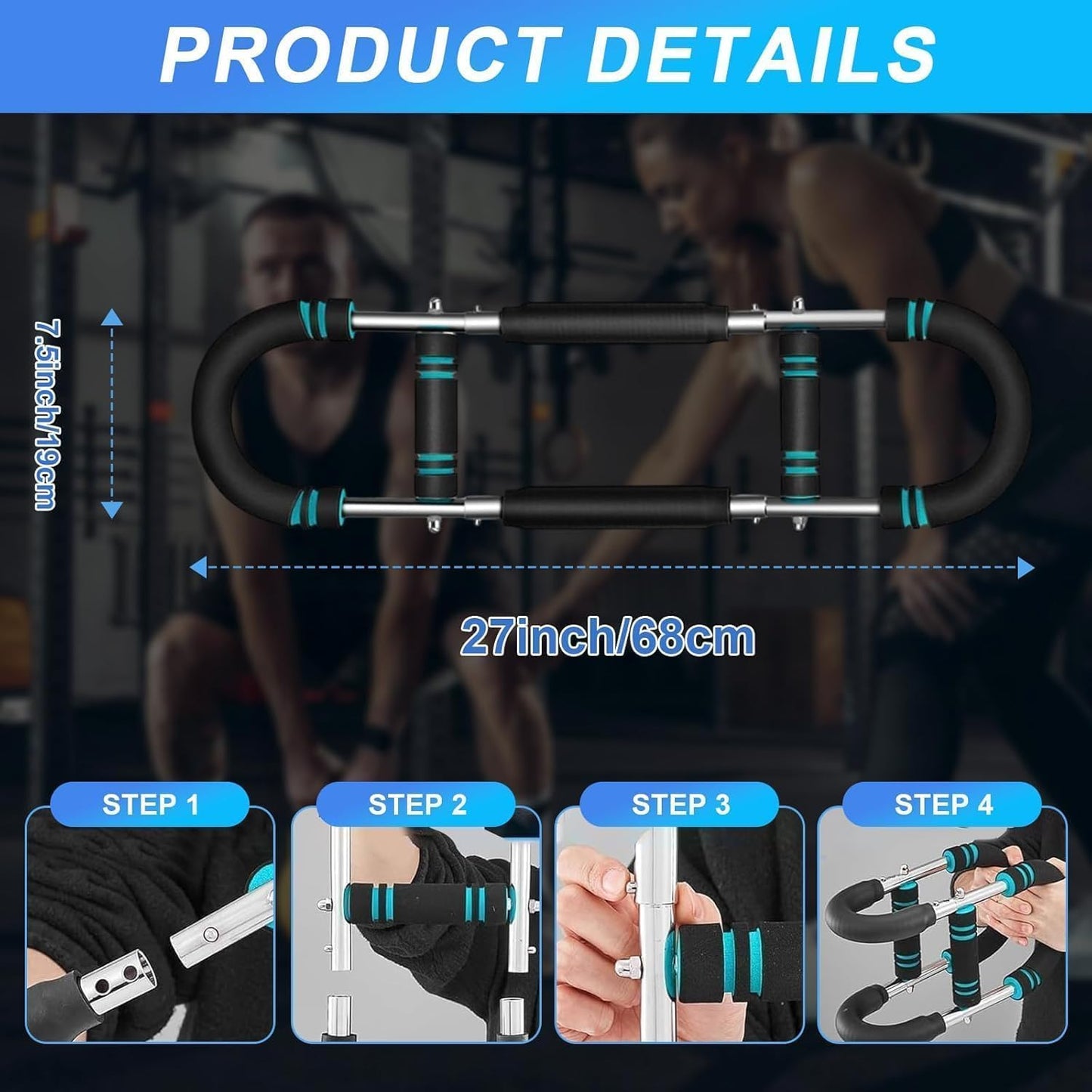 Twister Arm Trainer & Chest Trainer for Men & Women, Chest Exerciser for Men & Women - Upper Body Strength & Home Workout Equipment (U60-100Lbs Kit)