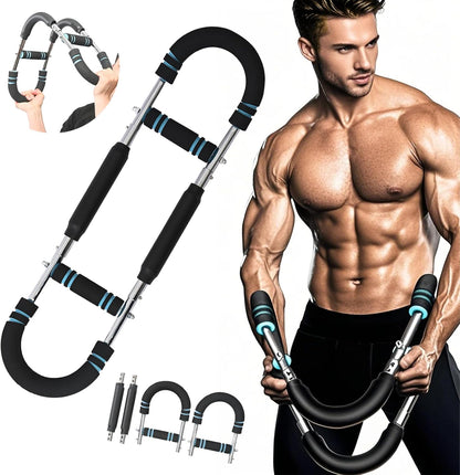 Twister Arm Trainer Arm Shoulder Chest Workout Equipment 45-90Lb Adjustable Strength Trainer Chest Trainer for Men Portable Detachable Home Fitness Equipment