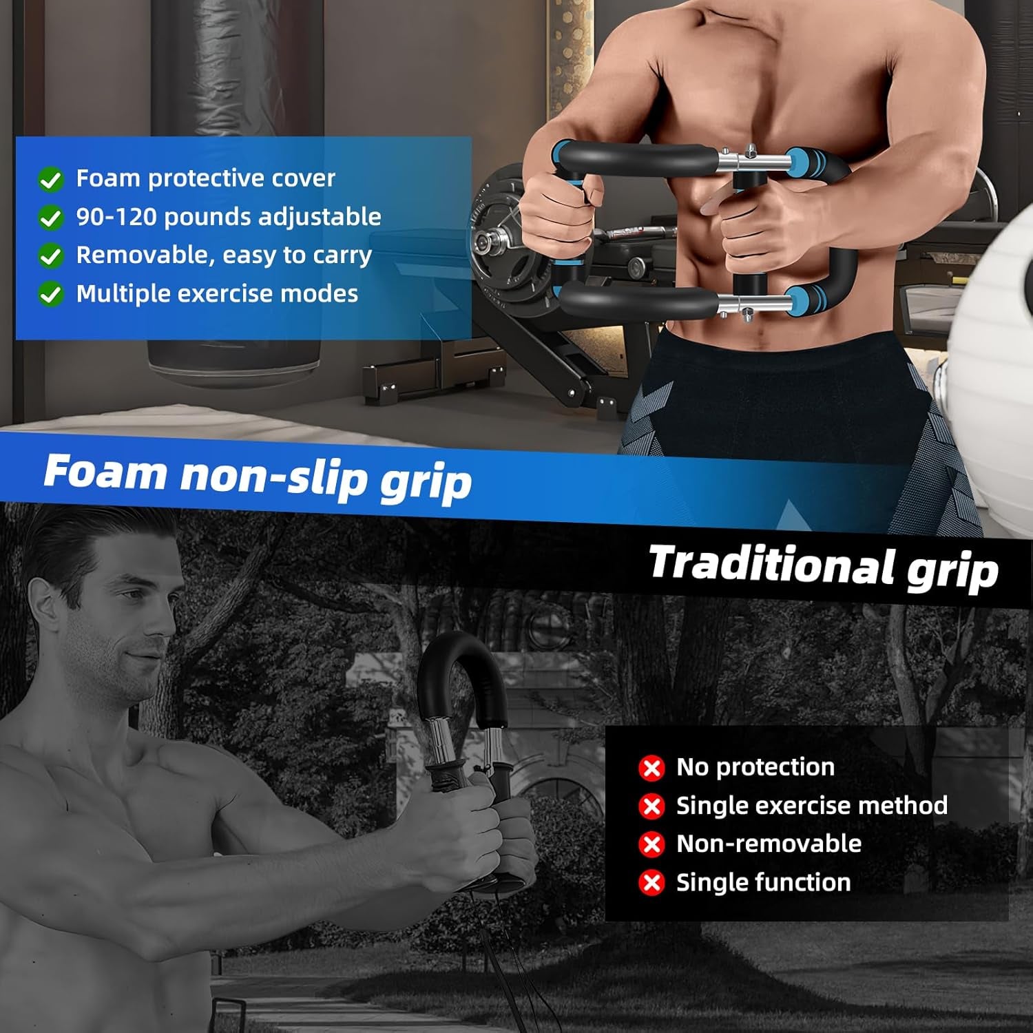 Twister Arm Trainer, Women'S Arms, Men'S Chest, Shoulder and Forearm Muscle Training Fitness Equipment, Portable Spring Resistance Home Fitness Equipment