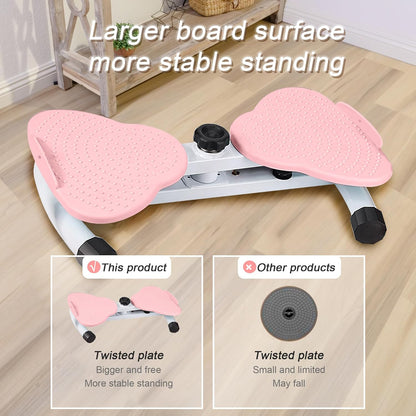Waist Twist Workout Machine, Ab Machine Weight for Slim Waist and Core Ab Exercise Foot Massage and Weight Loss, Noiseless Home Gym Exercise Equipment for Women Men