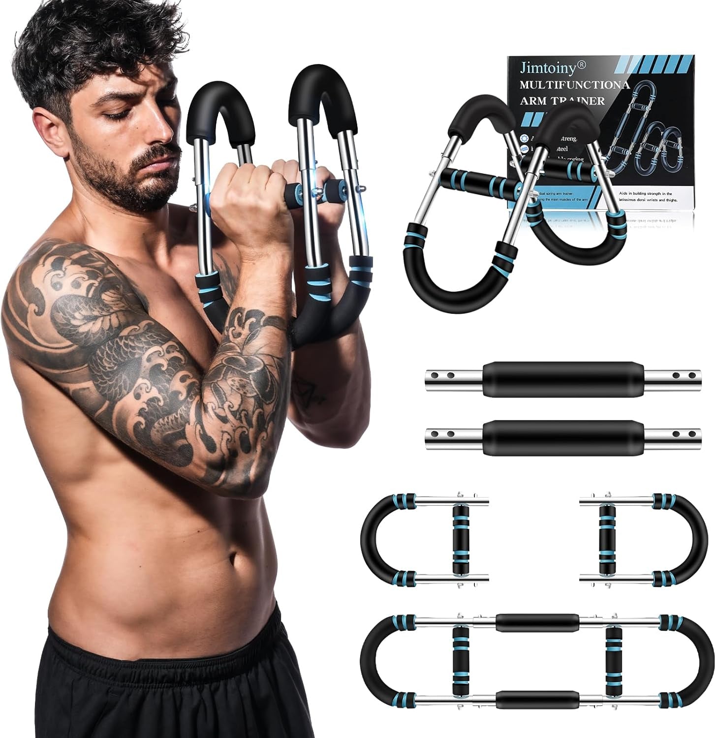 Professional Twister Arm Trainer, Adjustable 60-100Lb Chest Workout Equipment for Men, Portable Detachable Design for Home Gym, Arm Chest and Shoulder Muscle Strength Exerciser Training