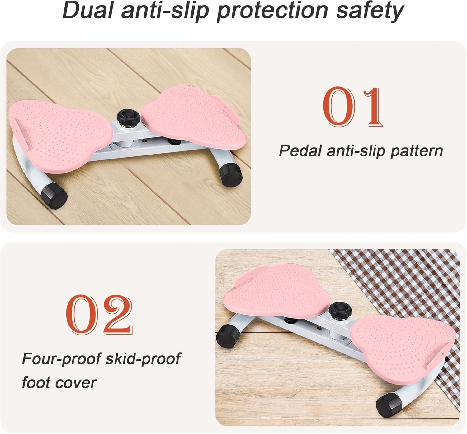 Waist Twist Workout Machine, Ab Machine Weight for Slim Waist and Core Ab Exercise Foot Massage and Weight Loss, Noiseless Home Gym Exercise Equipment for Women Men